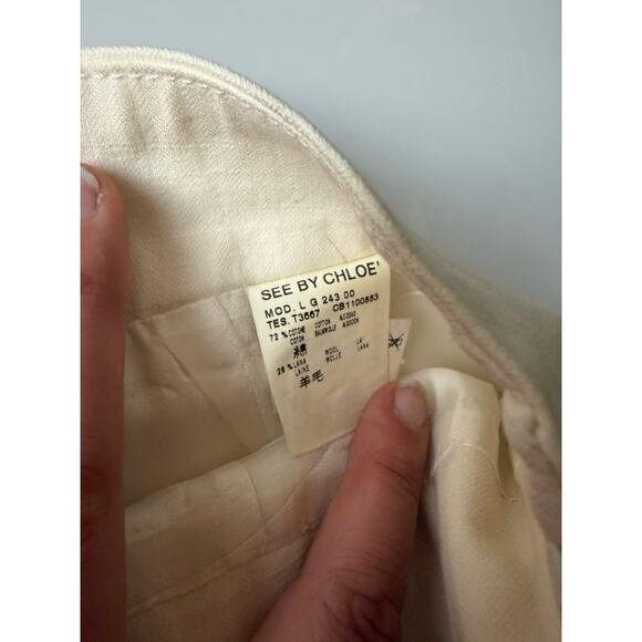 Vintage See by Chloe Cream Skirt - Size US 4/ EU 40 - Picture 3 of 7